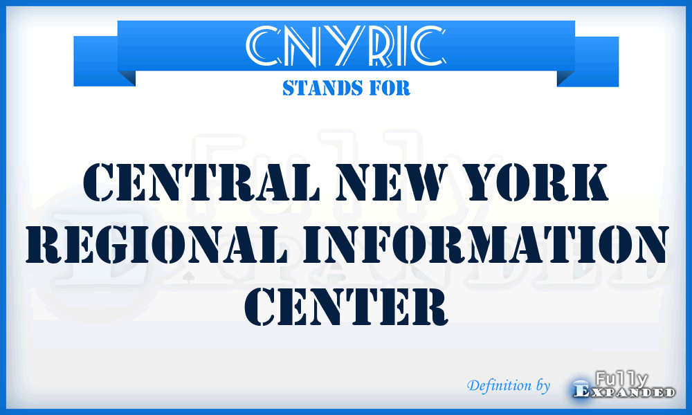 CNYRIC - Central New York Regional Information Center
