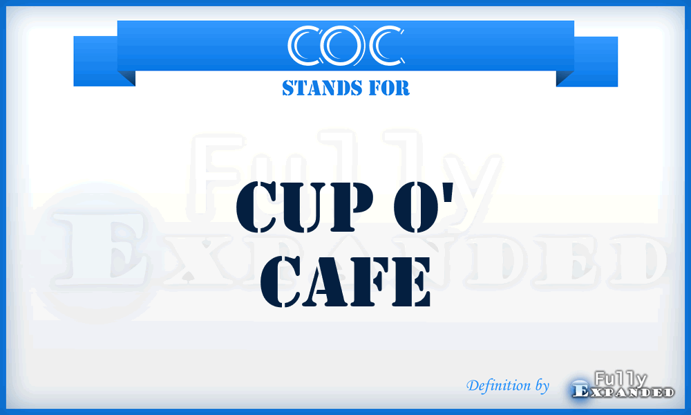 COC - Cup O' Cafe