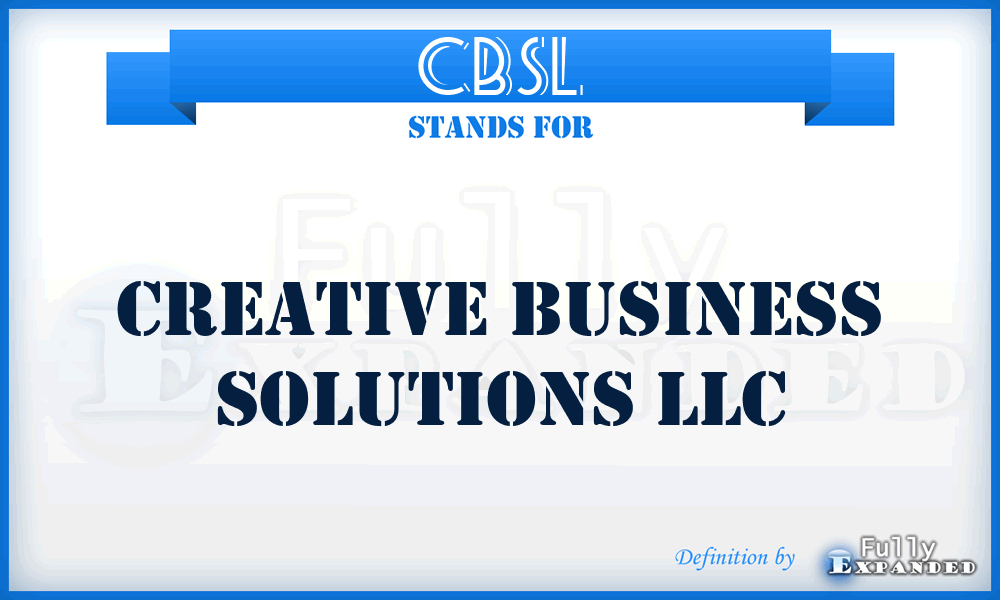CBSL - Creative Business Solutions LLC