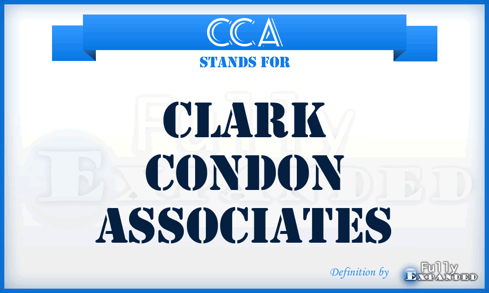 CCA - Clark Condon Associates