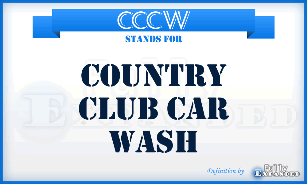 CCCW - Country Club Car Wash