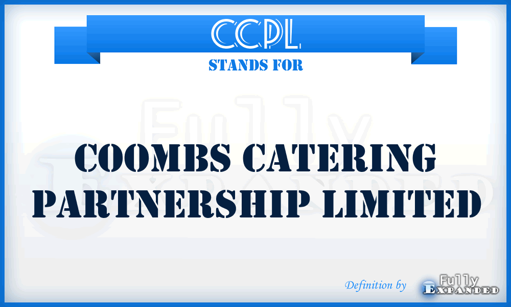 CCPL - Coombs Catering Partnership Limited
