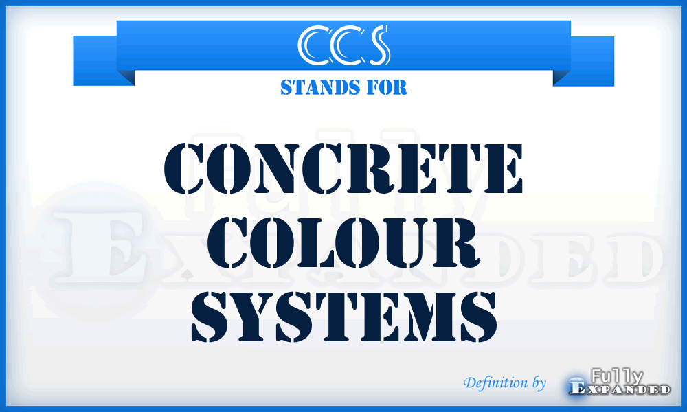 CCS - Concrete Colour Systems