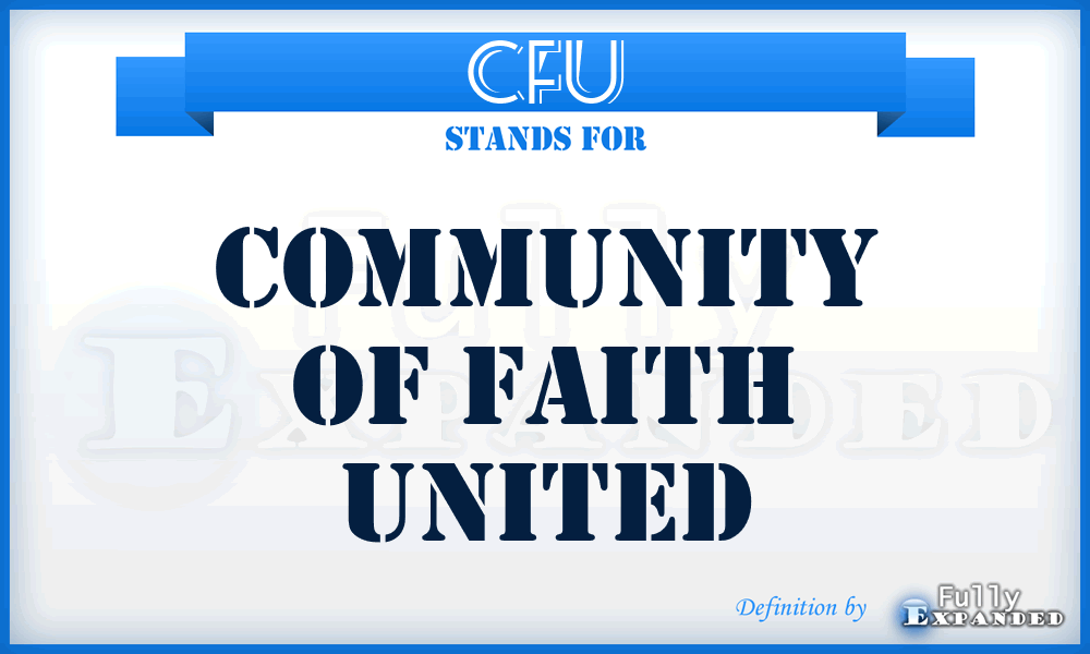CFU - Community of Faith United