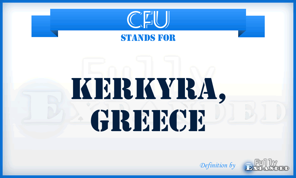 CFU - Kerkyra, Greece