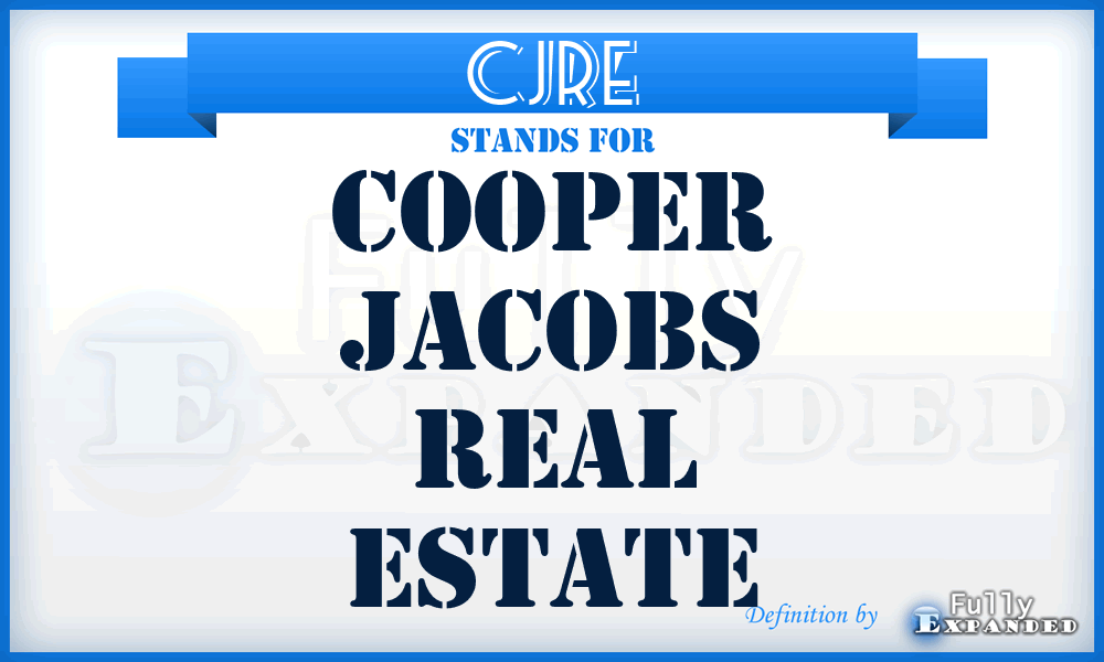 CJRE - Cooper Jacobs Real Estate