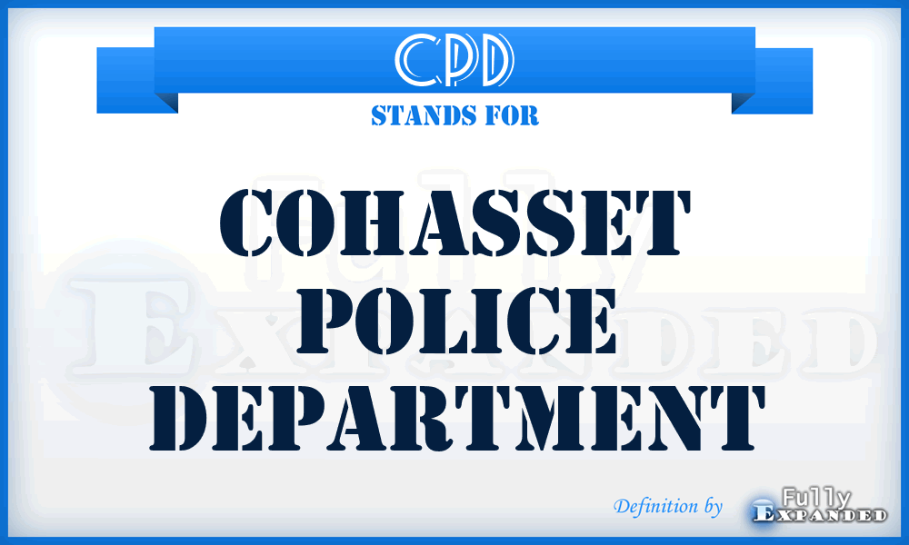 CPD - Cohasset Police Department