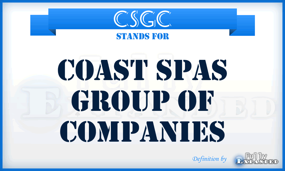 CSGC - Coast Spas Group of Companies
