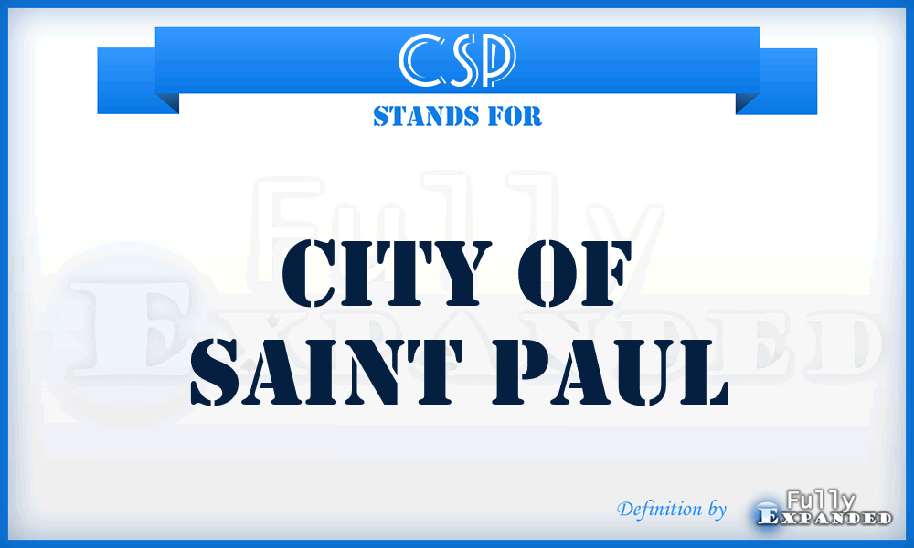 CSP - City of Saint Paul