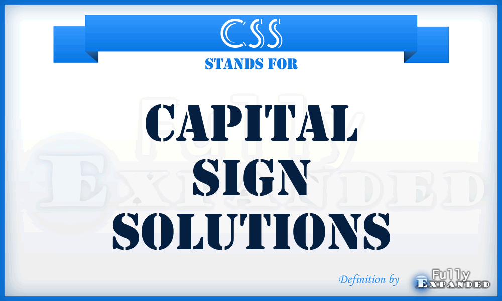 CSS - Capital Sign Solutions