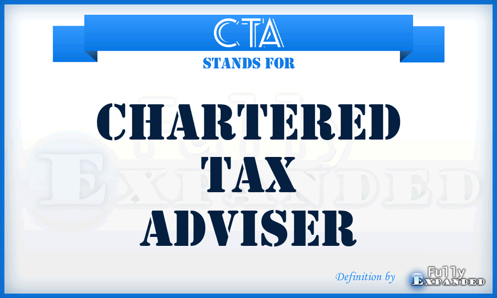 CTA - Chartered Tax Adviser