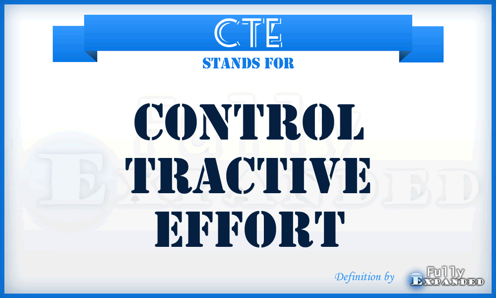 CTE - Control Tractive Effort