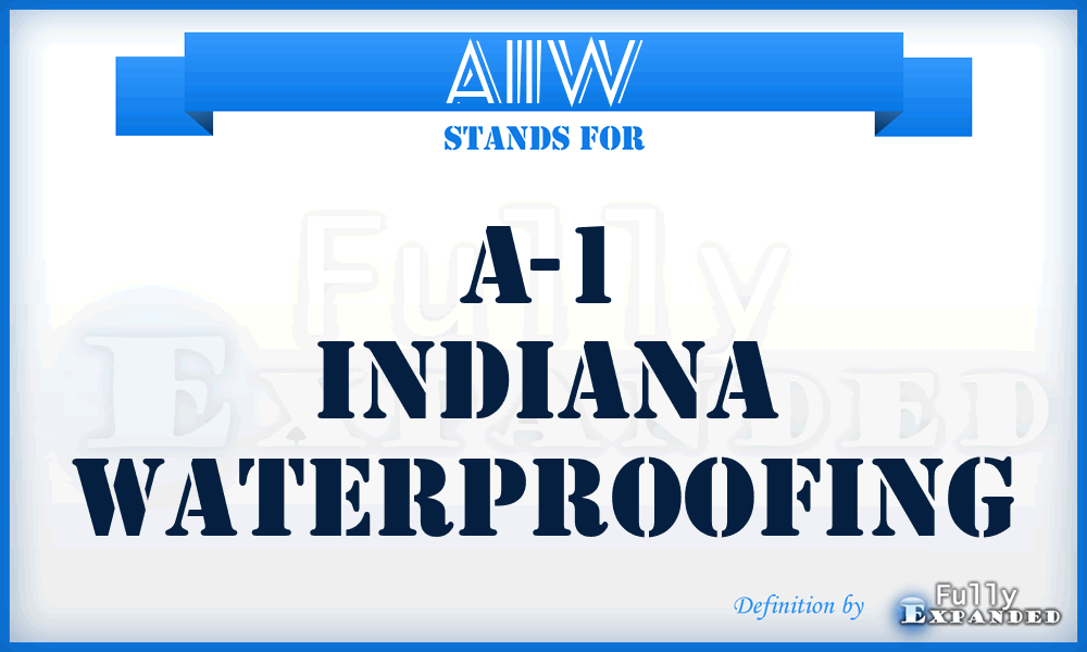 A1IW - A-1 Indiana Waterproofing