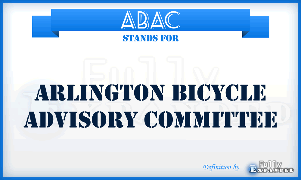 ABAC - Arlington Bicycle Advisory Committee