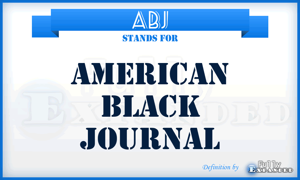 ABJ - American Black Journal