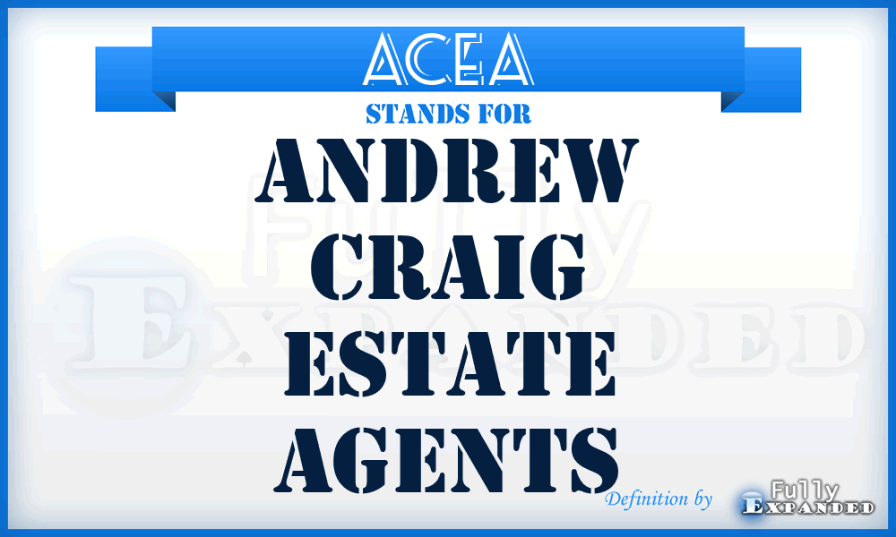 ACEA - Andrew Craig Estate Agents