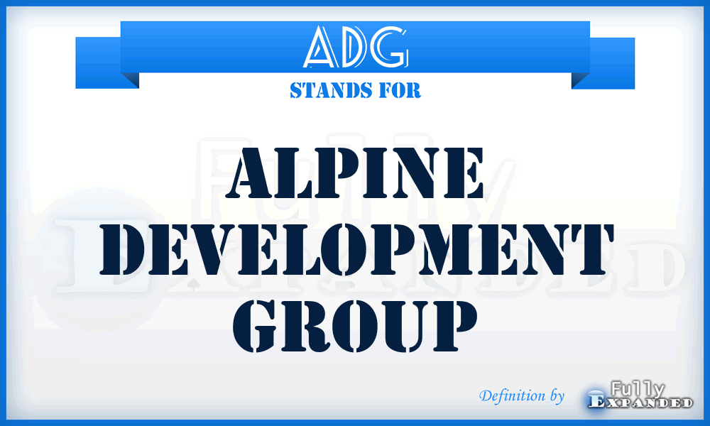 ADG - Alpine Development Group