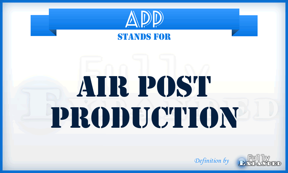 APP - Air Post Production