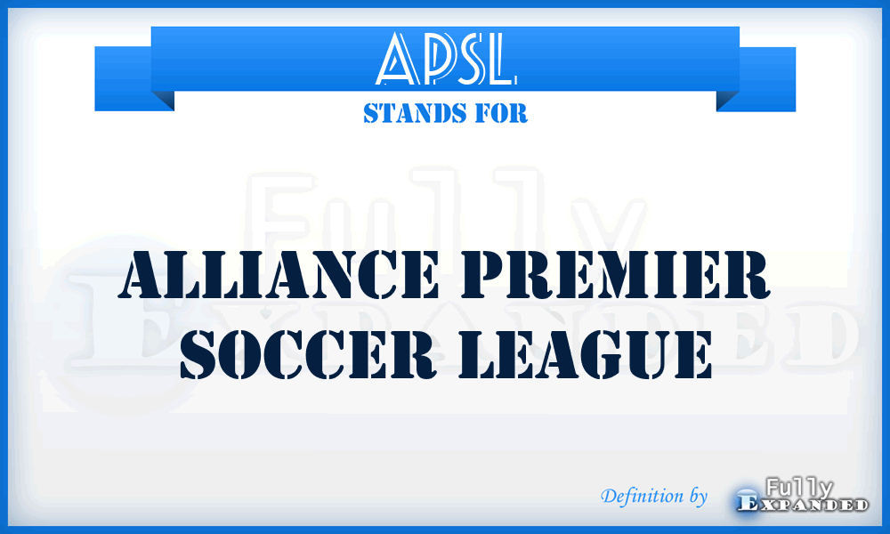 APSL - Alliance Premier Soccer League