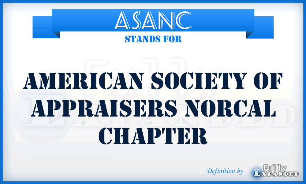 ASANC - American Society of Appraisers Norcal Chapter
