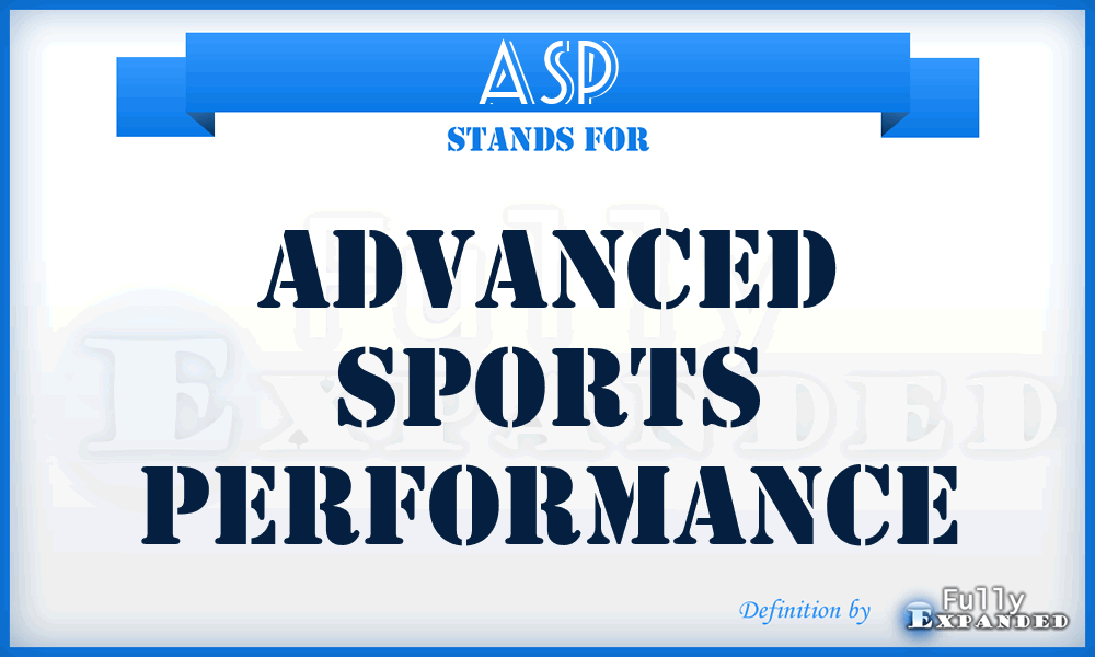 ASP - Advanced Sports Performance