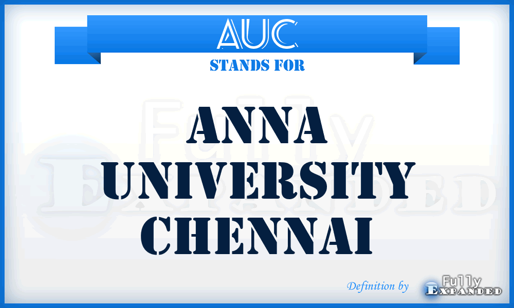 AUC - Anna University Chennai