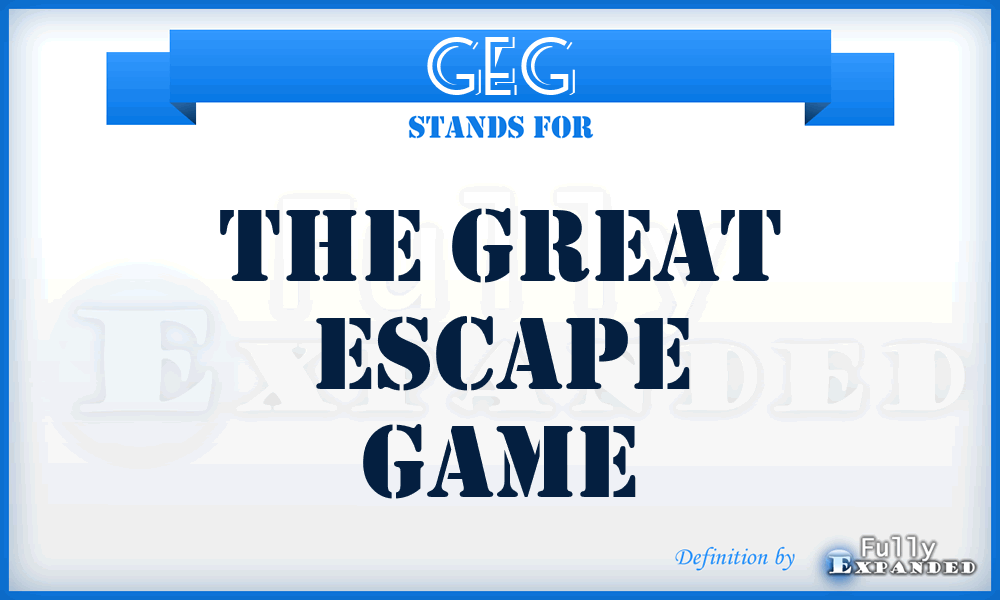 GEG - The Great Escape Game