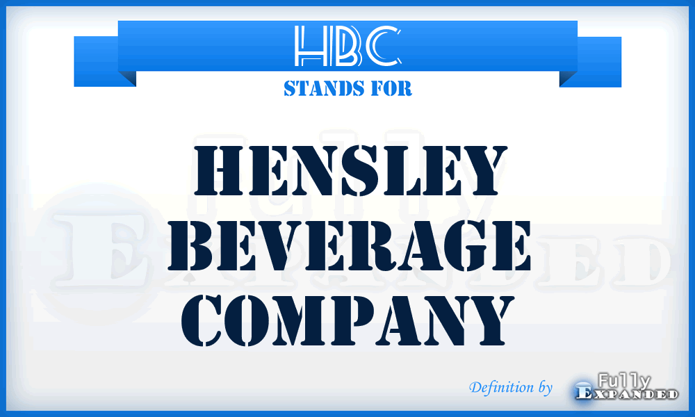 HBC - Hensley Beverage Company