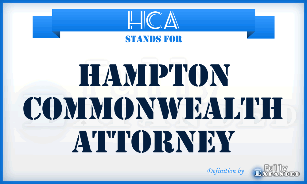 HCA - Hampton Commonwealth Attorney
