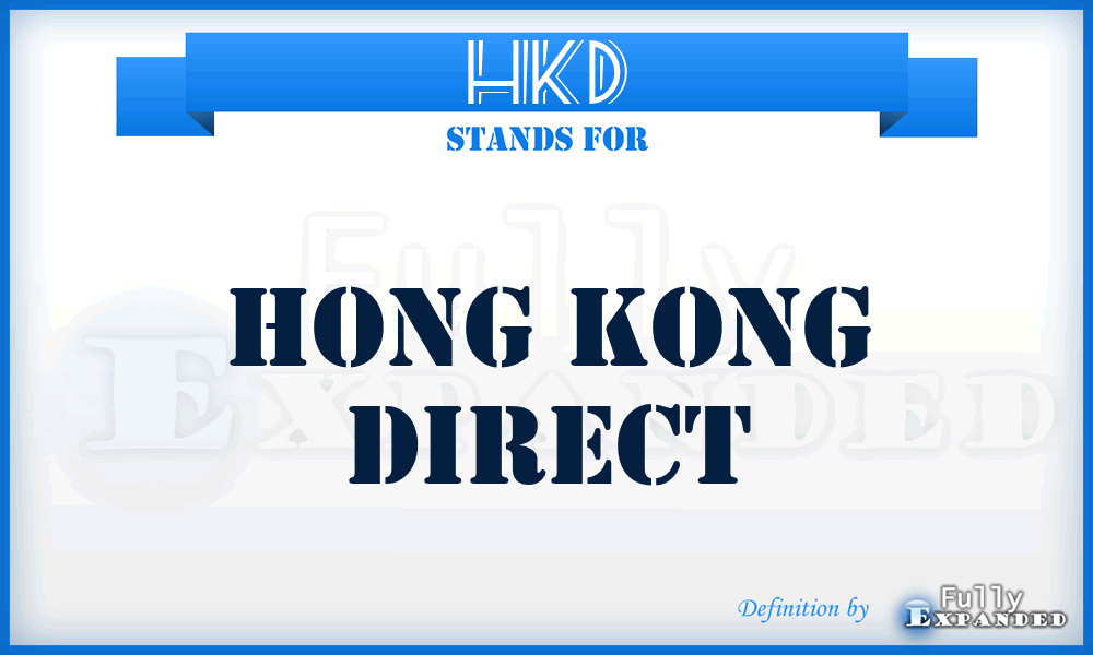 HKD - Hong Kong direct