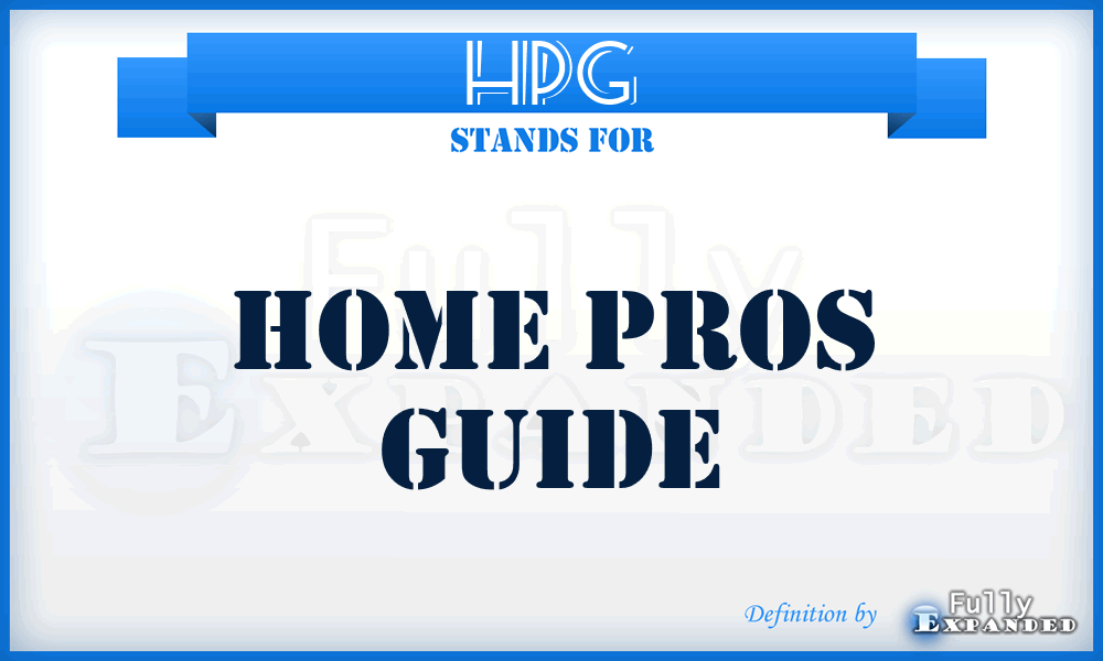 HPG - Home Pros Guide