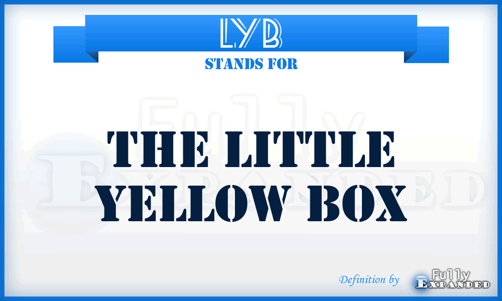 LYB - The Little Yellow Box