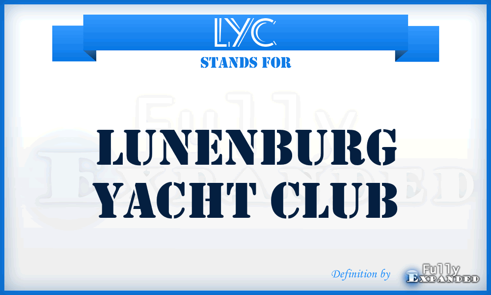 LYC - Lunenburg Yacht Club