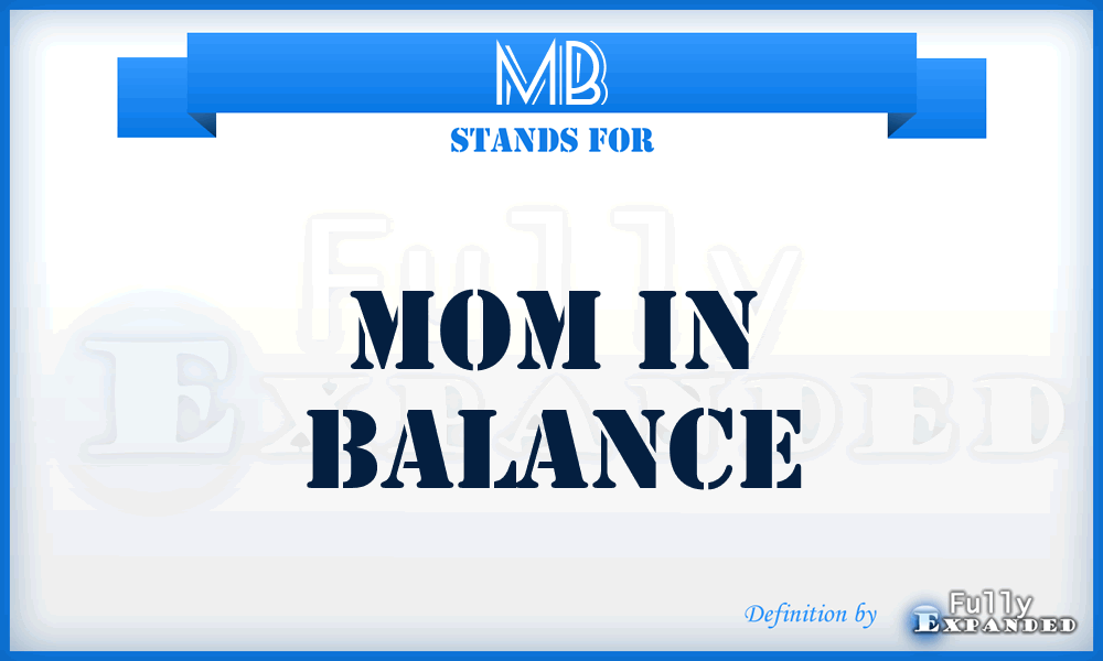 MB - Mom in Balance