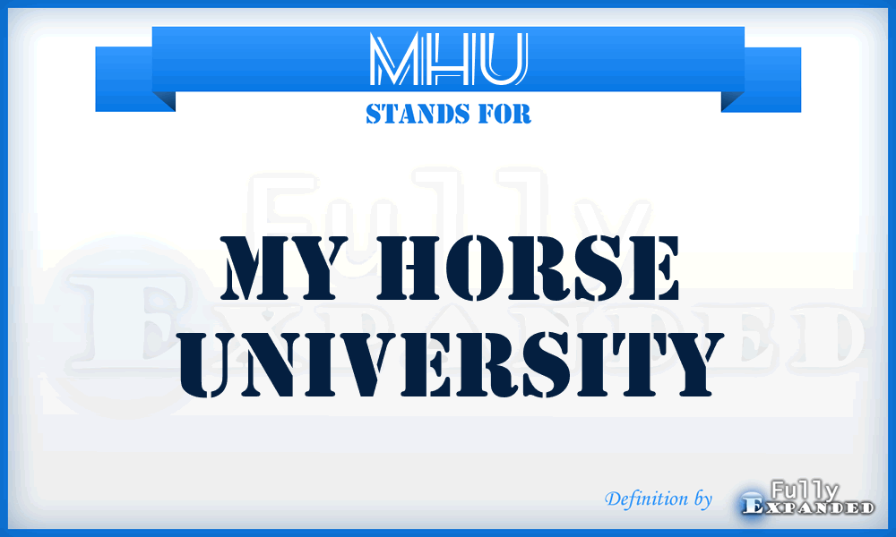 MHU - My Horse University