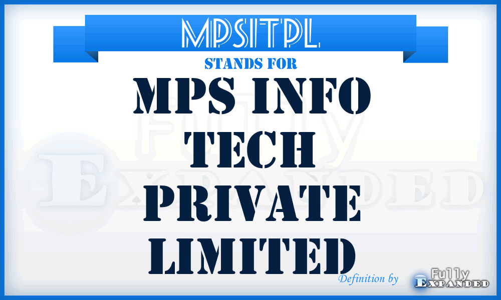 MPSITPL - MPS Info Tech Private Limited