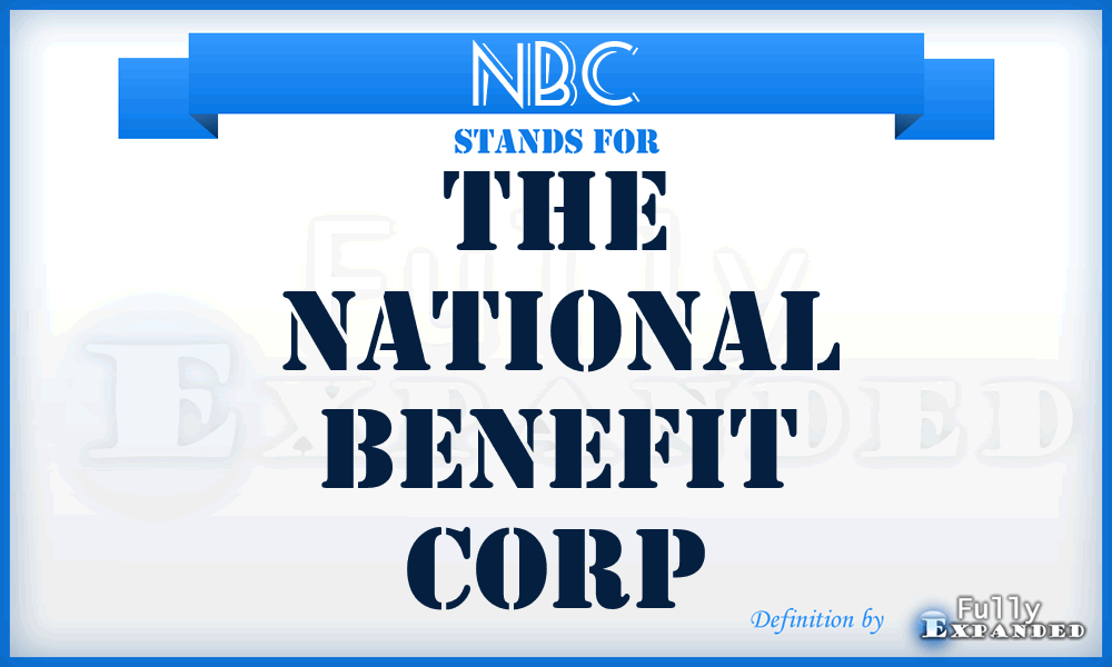 NBC - The National Benefit Corp