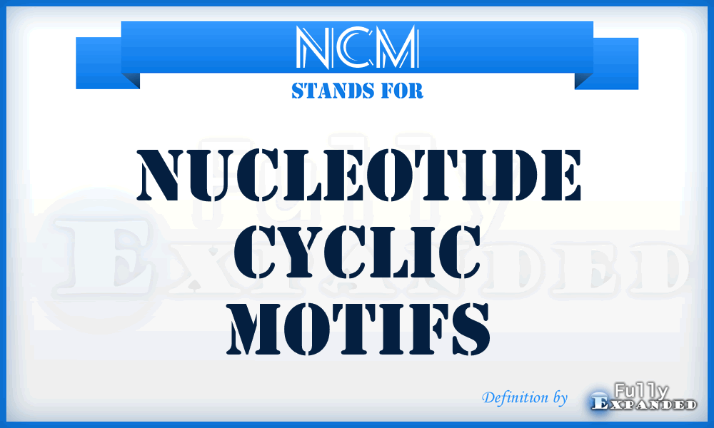 NCM - Nucleotide Cyclic Motifs