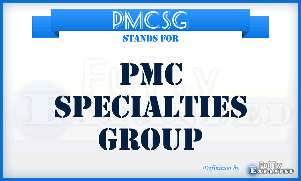 PMCSG - PMC Specialties Group