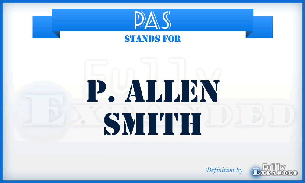 PAS - P. Allen Smith