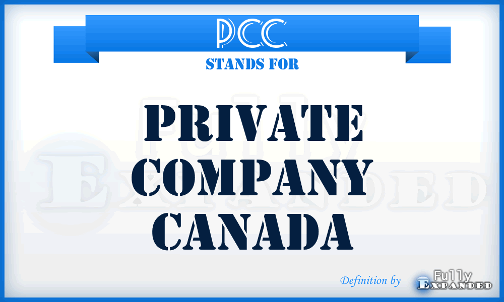PCC - Private Company Canada