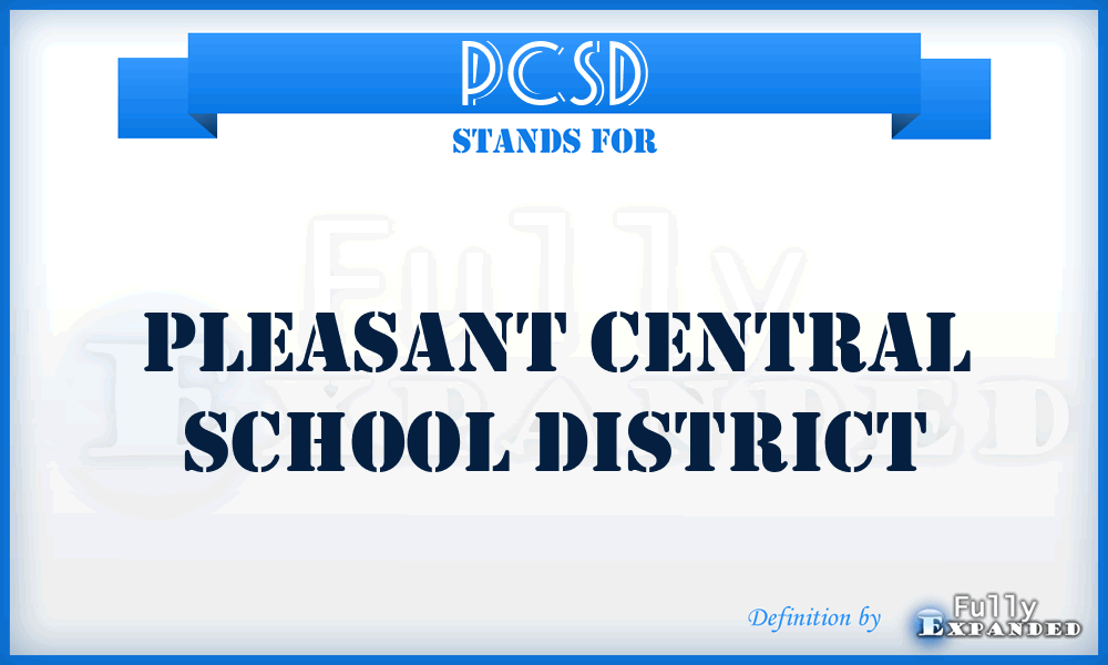 PCSD - Pleasant Central School District