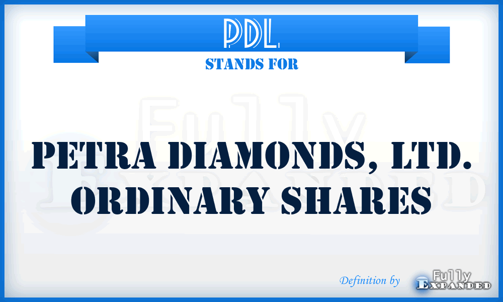 PDL - Petra Diamonds, LTD. Ordinary shares