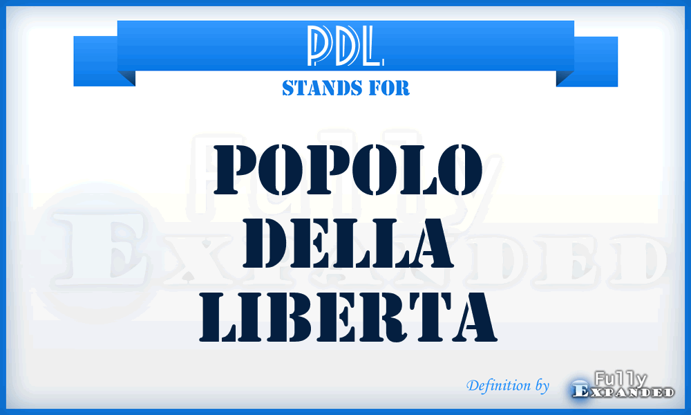 PDL - Popolo Della Liberta