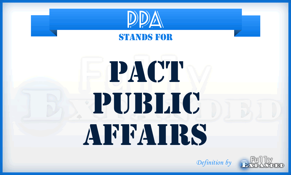 PPA - Pact Public Affairs