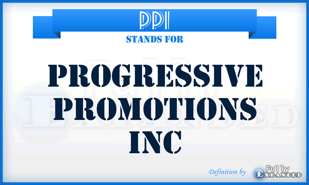 PPI - Progressive Promotions Inc