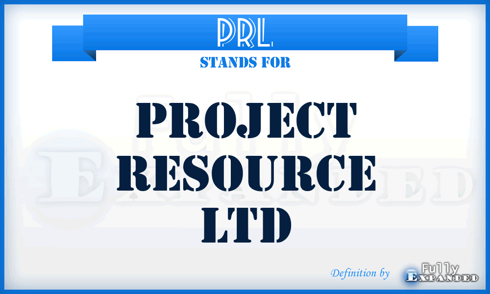 PRL - Project Resource Ltd