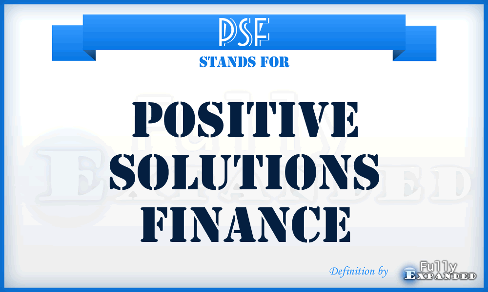PSF - Positive Solutions Finance