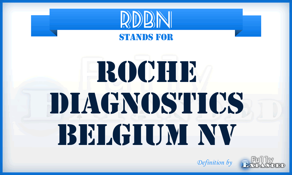 RDBN - Roche Diagnostics Belgium Nv