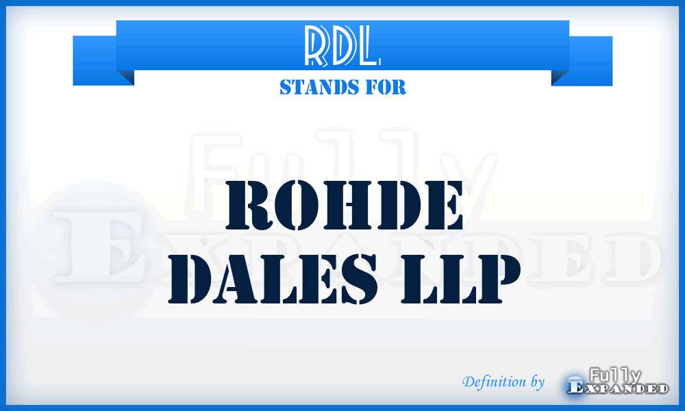 RDL - Rohde Dales LLP